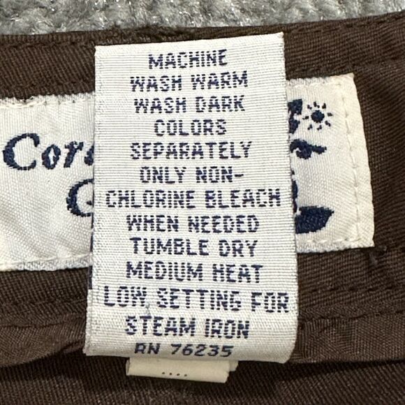 Coral Bay Golf Capri Pants Women 18 Brown Tropical Metallic Embroidery i85 - Picture 7 of 12